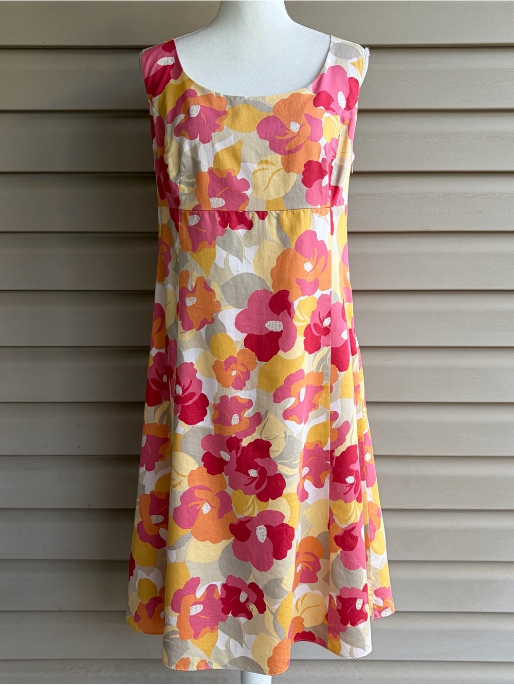 •Villager Liz Claiborne• Floral Sleeveless A-Line Dress – Size 14